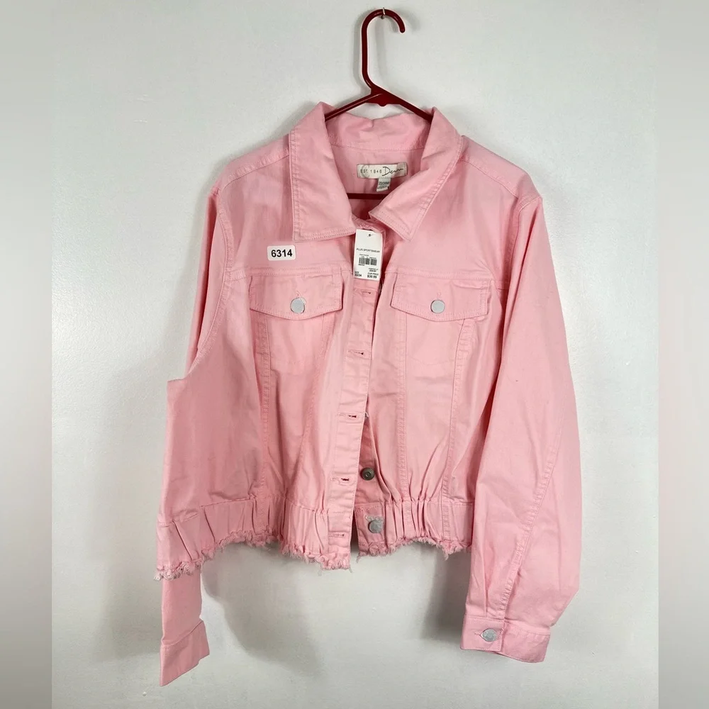 EST 1946 Denim 22/24 w pink jacket nwt 26 p2p 21 length crop nwt grey bottom